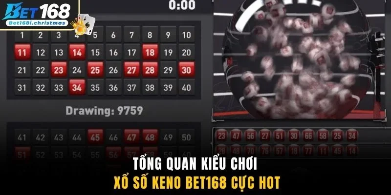 Tổng quan kiểu chơi xổ số Keno Bet168 cực hot
